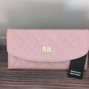 Badgley Mischka Blush Quilted Wallet